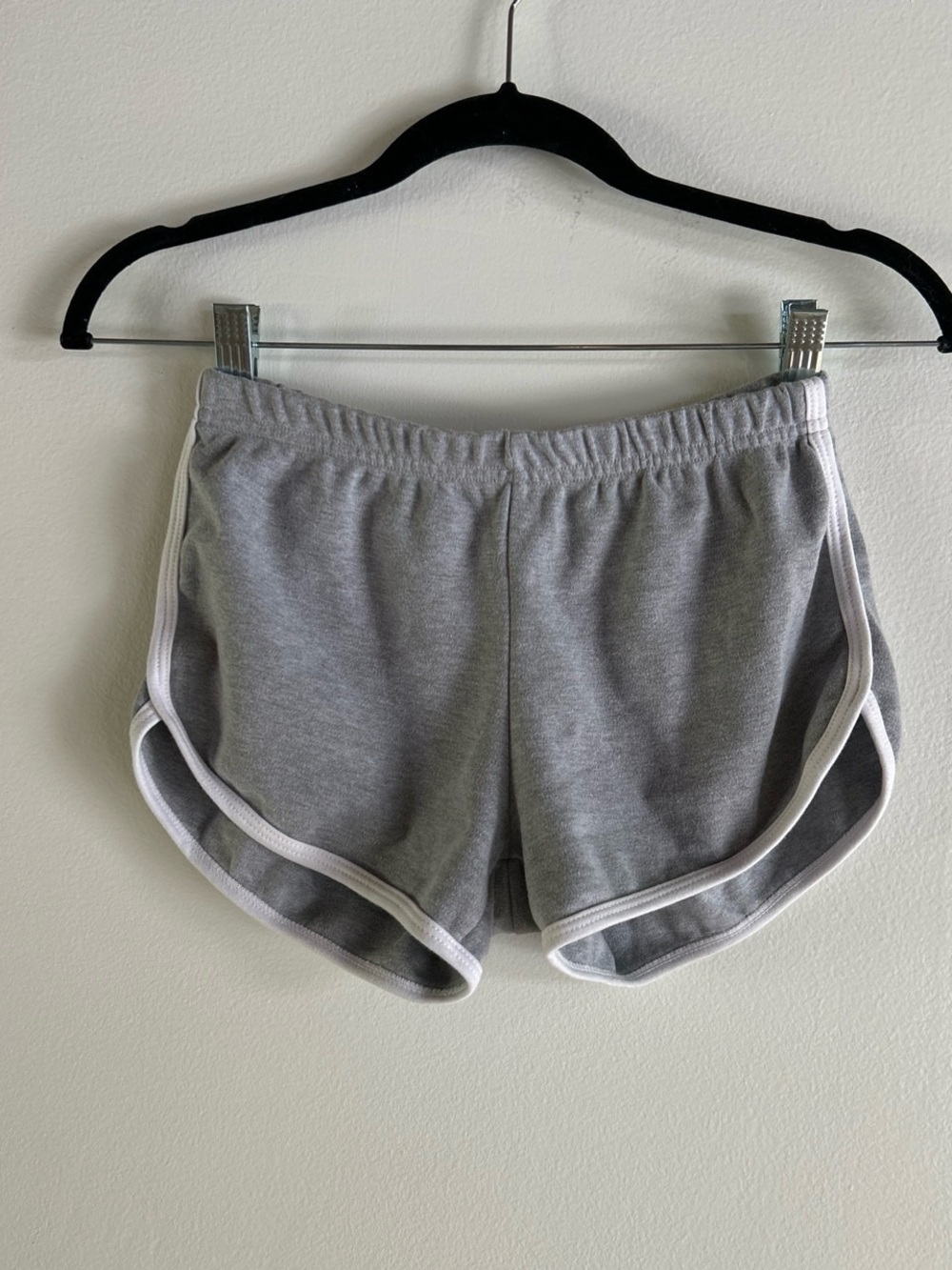 Los Angeles Apparel Gray Athletic Dolphin Shorts with White Trim